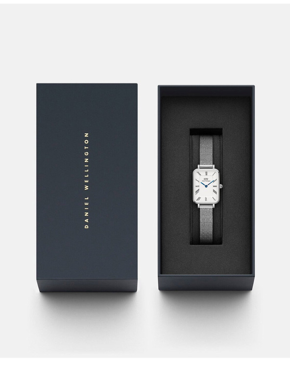 Daniel Wellington Orologio da donna Daniel Wellington Quadro in argento sterling a maglia