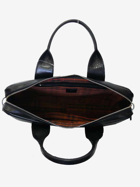 Elega Borsa per computer portatile in pelle nera da uomo ELEGA Brody