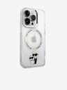 Karl Lagerfeld IML Karl and Choupette NFT MagSafe Back Cover per iPhone 15 Pro Transparent Karl Lagerfeld