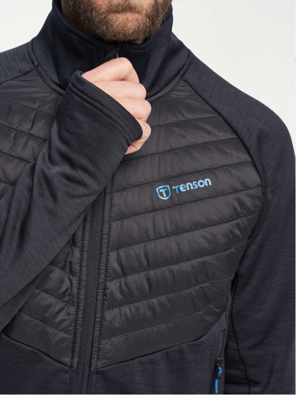 Tenson Felpa con cappuccio funzionale da uomo TENSON Touring Midlayer M nero