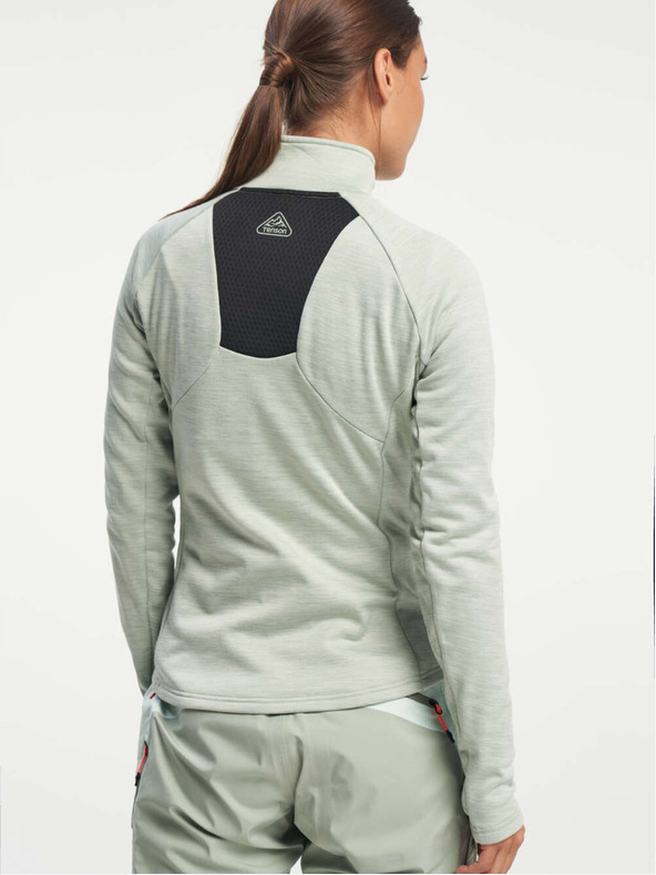 Tenson felpa con cappuccio funzionale da donna TENSON Touring Midlayer W verde chiaro