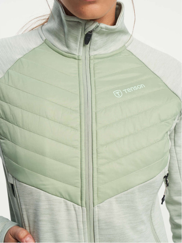 Tenson felpa con cappuccio funzionale da donna TENSON Touring Midlayer W verde chiaro
