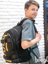 BAAGL  Set scuola nero - zaino, astuccio e borsa Baagl Skate Gold