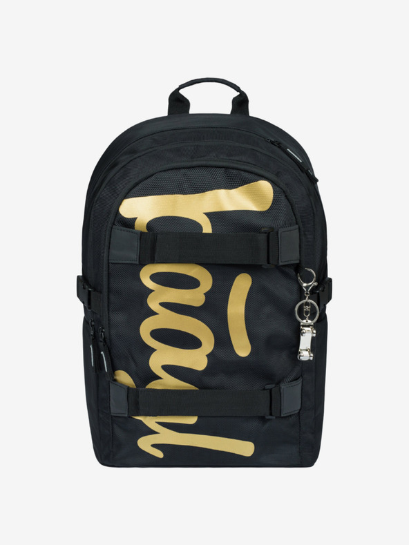 BAAGL  Set scuola nero - zaino, astuccio e borsa Baagl Skate Gold
