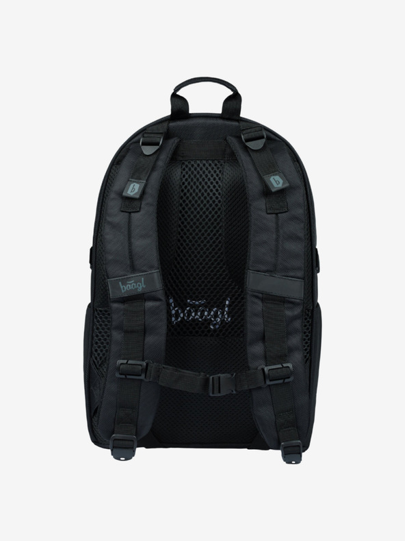 BAAGL  Set scuola nero - zaino, astuccio e borsa Baagl Skate Gold