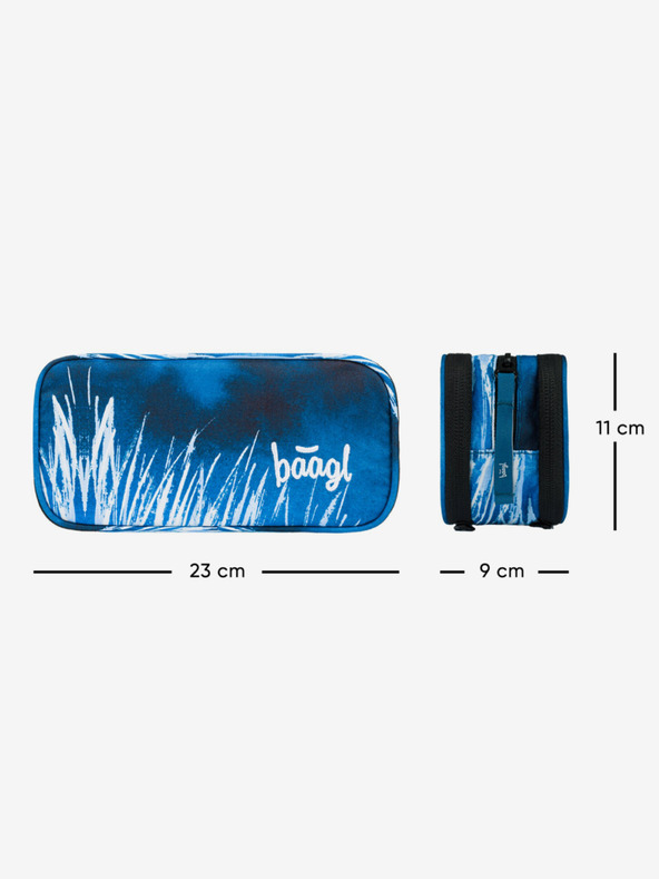 BAAGL  Astuccio per studenti blu Baagl Steel