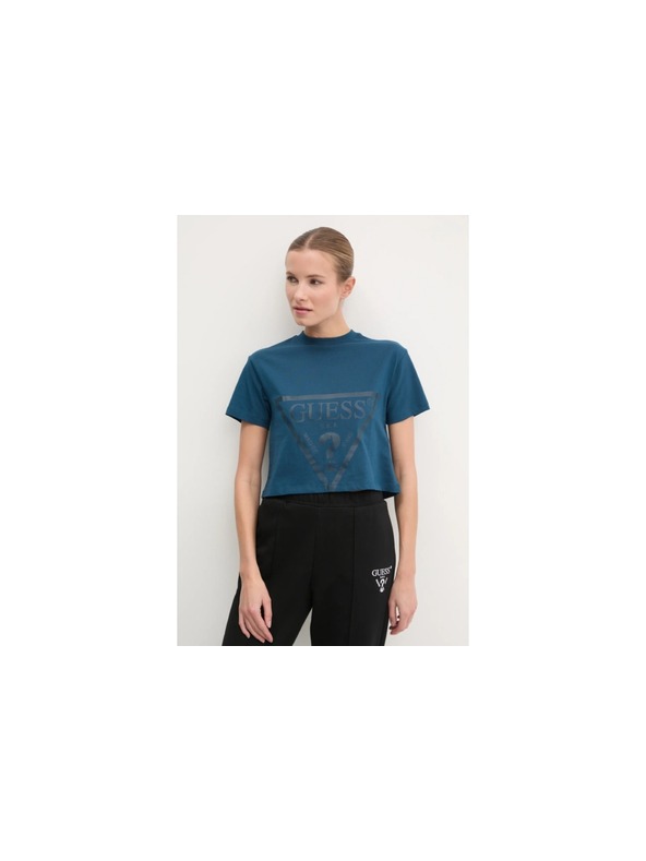 Guess Jeans T-shirt crop blu Colette da donna Guess jeans