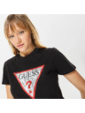Guess Jeans T-shirt nero da donna con big triangle logo Guess jeans