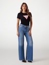 Guess Jeans T-shirt nero da donna con big triangle logo jblk Guess jeans