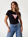 Guess Jeans T-shirt nero da donna con big triangle logo jblk Guess jeans