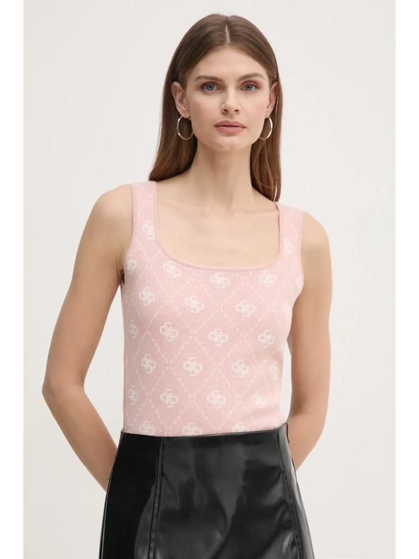 Guess Jeans Top rosa da donna con stampa integrale 4G Guess jeans
