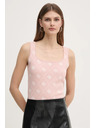 Guess Jeans Top rosa da donna con stampa integrale 4G Guess jeans