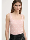 Guess Jeans Top rosa da donna con stampa integrale 4G Guess jeans