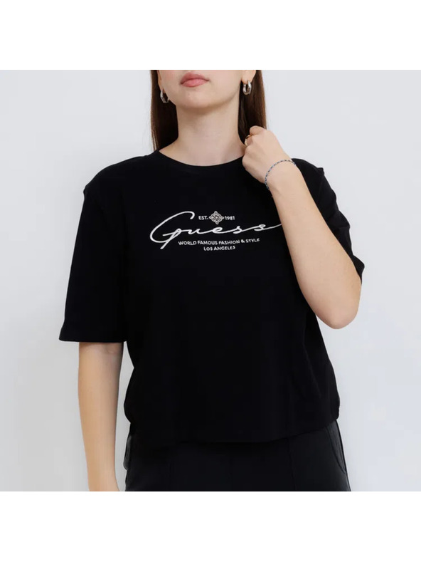 Guess Jeans T-shirt nero da donna signature Guess jeans
