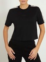 Guess Jeans T-shirt nero da donna con logo sulla spalla Guess jeans