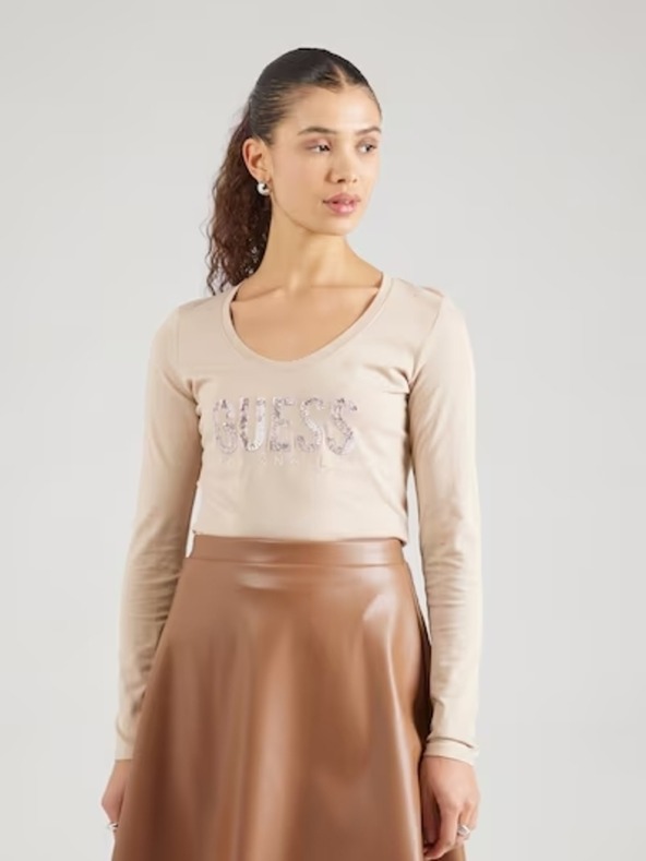 Guess Jeans T-shirt beige da donna Python Guess jeans