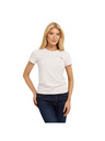 Guess Jeans T-shirt rosa chiaro da donna con mini logo triangolo Guess jeans
