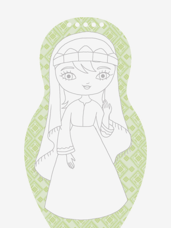 ELLA & MAX Vesti le bambole marocchine LOUNA - Libro da colorare