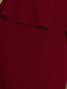 numoco Abito midi elegante con ruches - bordeaux Numoco