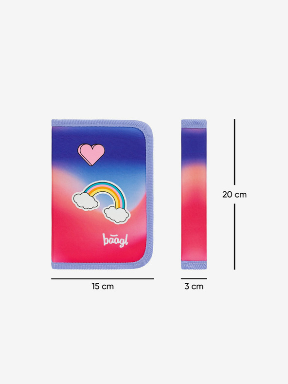 BAAGL  Rosso 3 SET Airy Hippie: zaino, astuccio, borsa Baagl