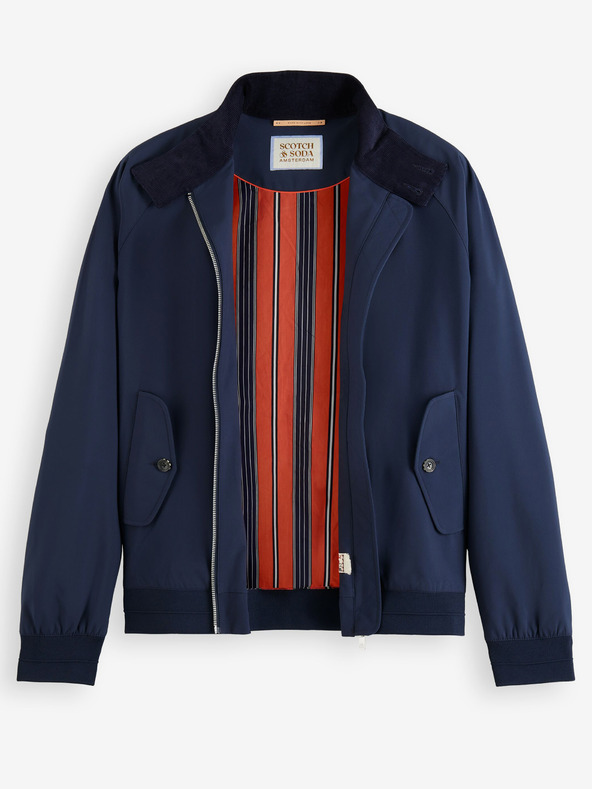 Scotch & Soda Giacca softshell Scotch & Soda Classic Harrington blu scuro da uomo