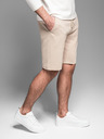 Ombre Clothing Pantaloncini da ginnastica da uomo in cotone BASIC beige Ombre Clothing