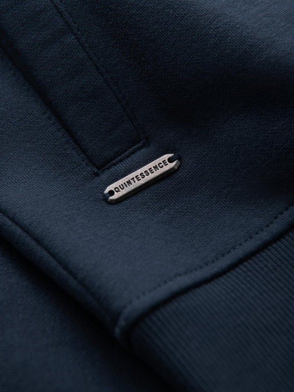 Ombre Clothing Felpa da uomo in maglia strutturata con colletto - grafite melange V1 OM-SSNZ-0149 Ombre Clothing