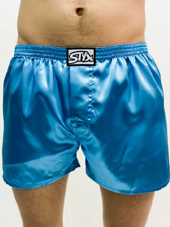 Styx Pantaloncini elasticizzati Styx Classic da uomo blu satinato