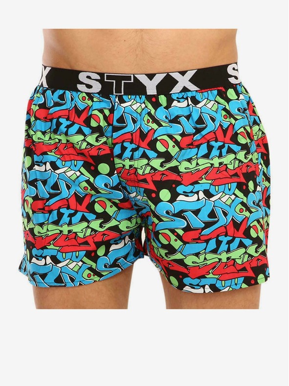 Styx Pantaloncini sportivi Styx art da uomo in gomma graffiti