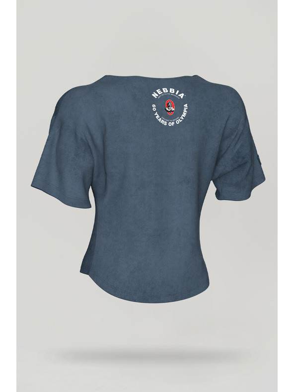 Nebbia Top in cotone lavato GOLDEN AGE 788 M, blu