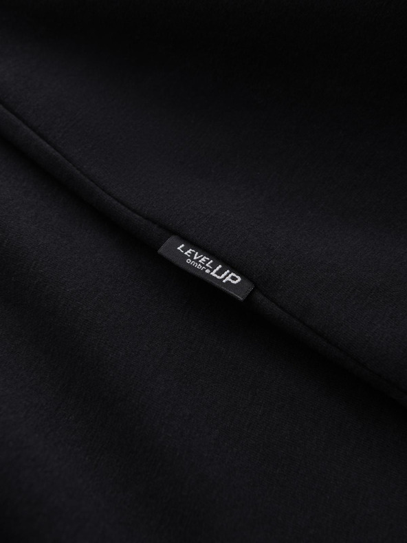 Ombre Clothing T-shirt LOOSE FIT da uomo in cotone a manica lunga - nero V1 OM-LSBC-0129 Ombre Clothing