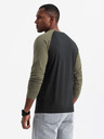 Ombre Clothing Maglietta a maniche lunghe stampata da uomo - Nero V1 OM-LSPT-0119 Ombre Clothing