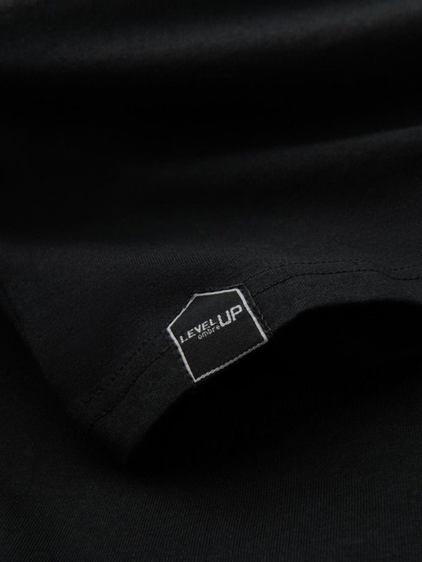 Ombre Clothing Maglietta a maniche lunghe stampata da uomo - Nero V1 OM-LSPT-0119 Ombre Clothing