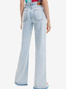 Desigual Jeans a gamba larga Desigual Flores blu chiaro da donna