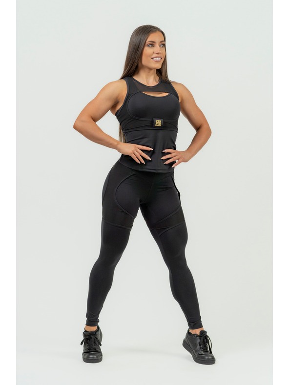 Nebbia NEBBIA INTENSE Leggings sportivi a rete da donna 838 Oro Nebbia