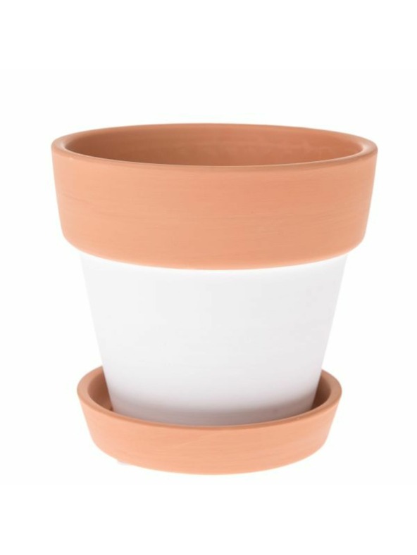 Casa de Engel Coperchio in ceramica per vaso da fiori con sottovaso, 0/12