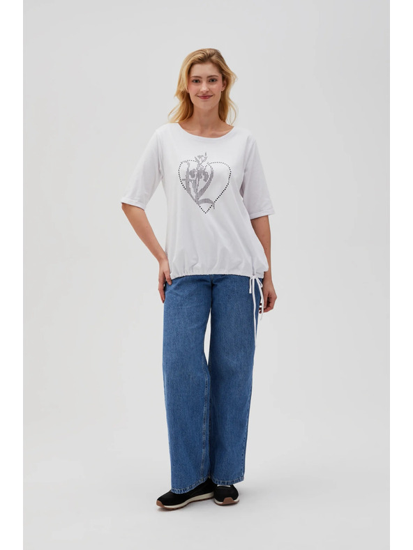 Moodo T-shirt bianca da donna Moodo