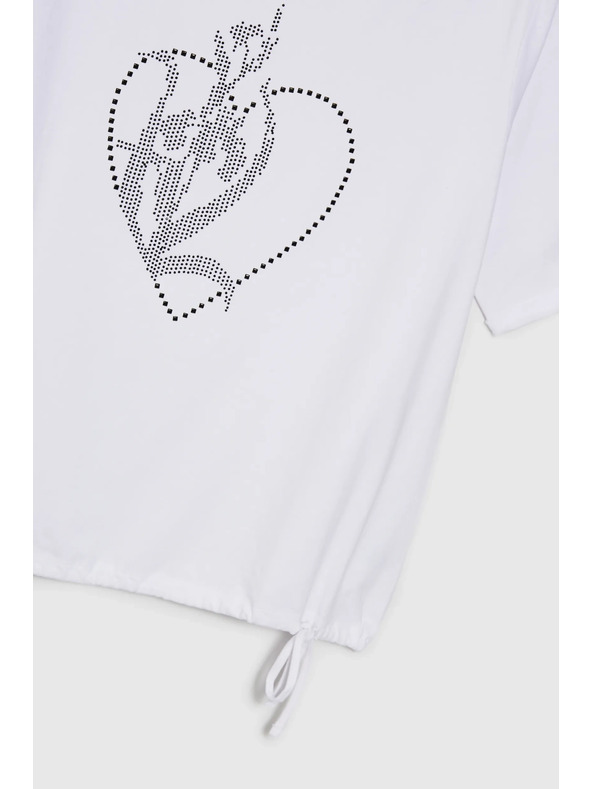 Moodo T-shirt bianca da donna Moodo