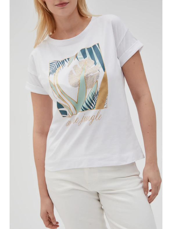 Moodo T-shirt bianca donna Moodo