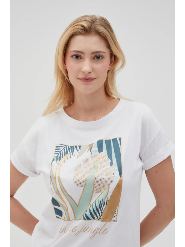 Moodo T-shirt bianca donna Moodo