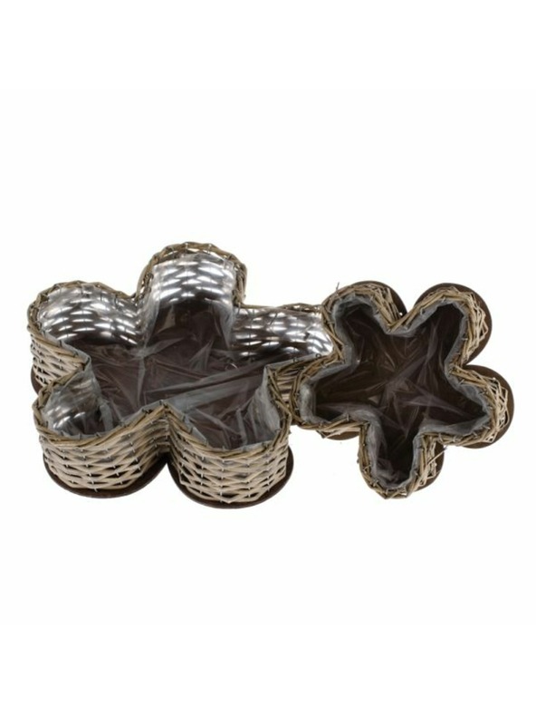 Casa de Engel Vasi in rattan con PVC - set di 2 pezzi, 0/10