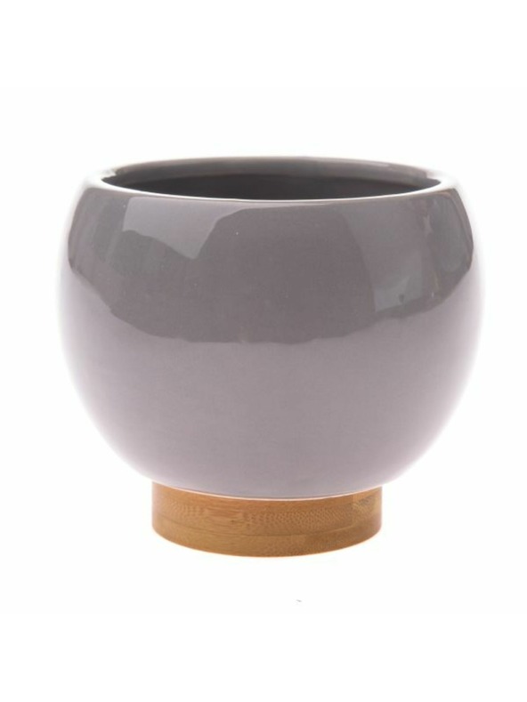Casa de Engel Coperchio in ceramica per vaso da fiori, grigio, 0/24