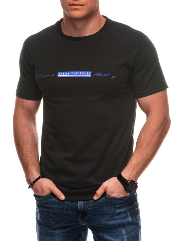 Edoti Maglietta da uomo con stampa S2033 - bianca OTHER