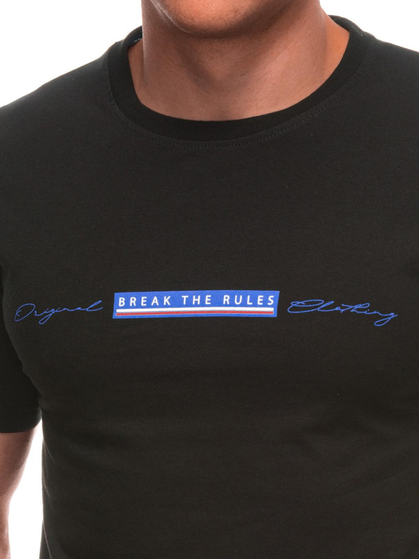 Edoti Maglietta da uomo con stampa S2033 - bianca OTHER