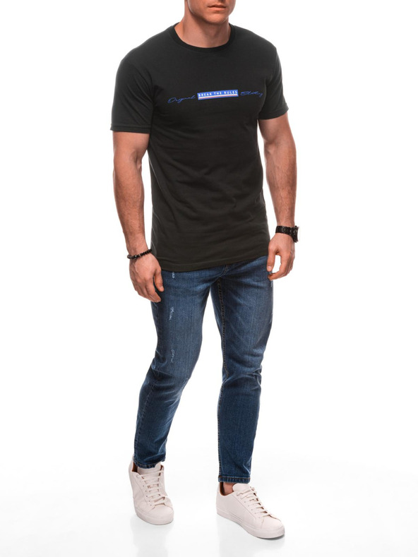 Edoti Maglietta da uomo con stampa S2033 - bianca OTHER