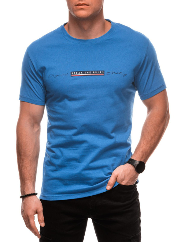 Edoti Maglietta da uomo con stampa S2033 - bianca OTHER