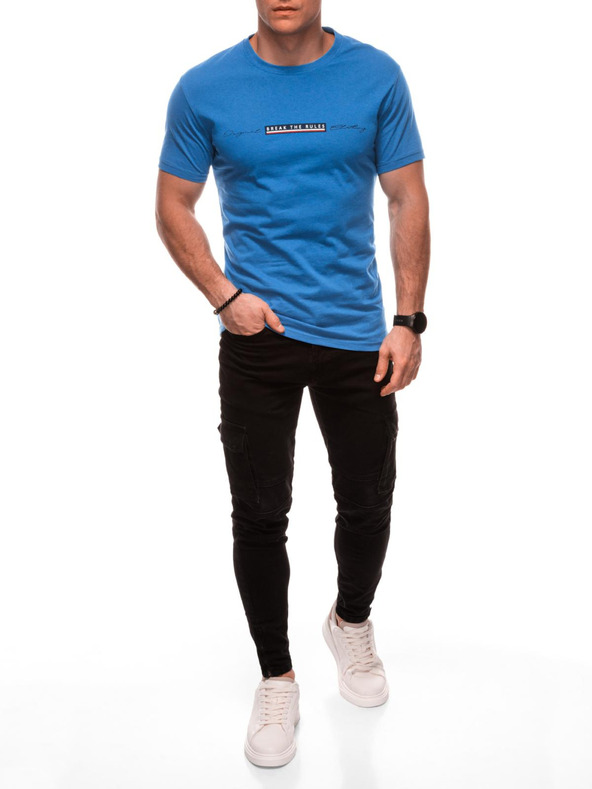 Edoti Maglietta da uomo con stampa S2033 - bianca OTHER