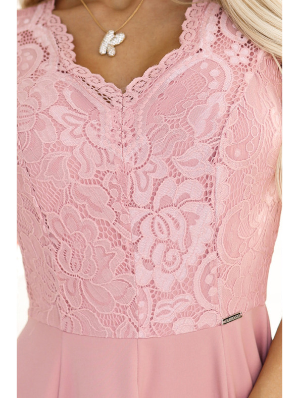 numoco Eleganti abiti lunghi in pizzo con scollatura Numoco