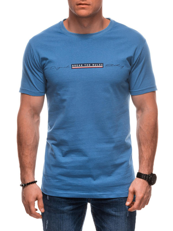 Edoti Maglietta da uomo con stampa S2033 - bianca OTHER