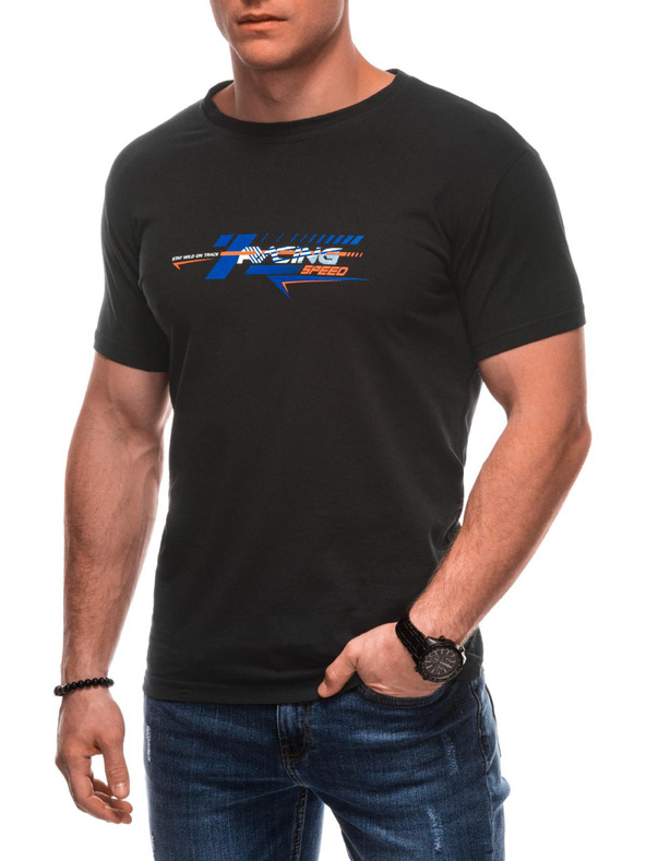 Edoti Maglietta da uomo con stampa 1982S - blu scuro OTHER